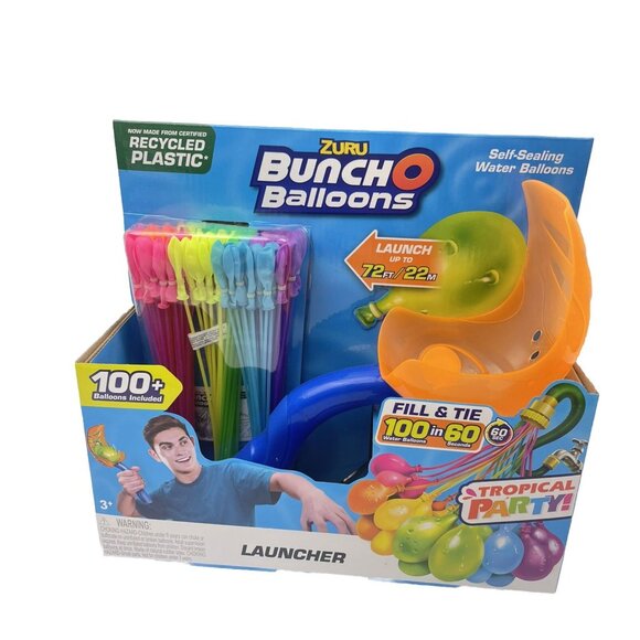 ZURU Bunch O Balloons 100 Water Balloons With Launcher New - Picture 1 of 6